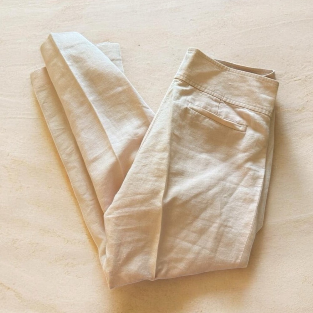 Banana Republic Pants Womens 6 Martin Fit Trouser light Pink 100% Linen